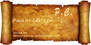 Paulin Célia névjegykártya